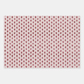 絵を描ハートトリオラッピング紙 ラッピングペーパーシート (正面)