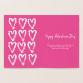 絵を描ハートハッピーバレンタインデーフォイルカード 箔カード (内部)