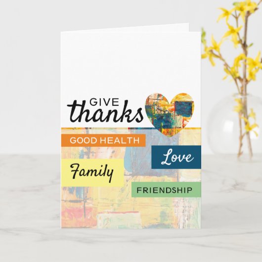 絵を描ハート カード (黄色い花)