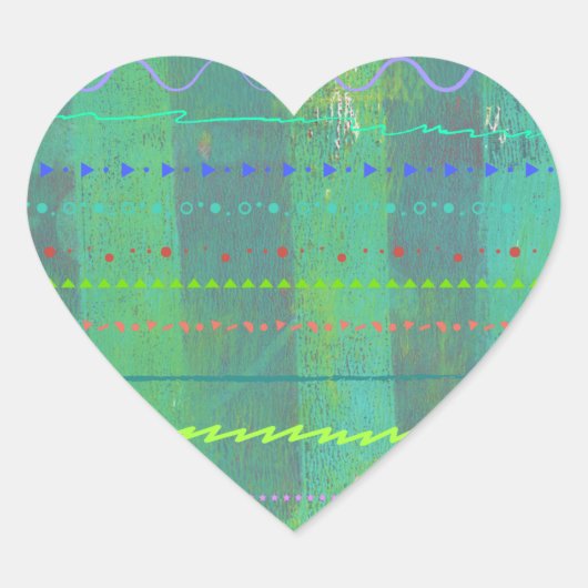 絵を描ハート ハートシール (正面)