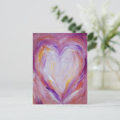 絵を描ハート ポストカード (スタンド正面)