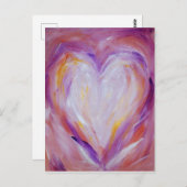 絵を描ハート ポストカード (正面/裏面)