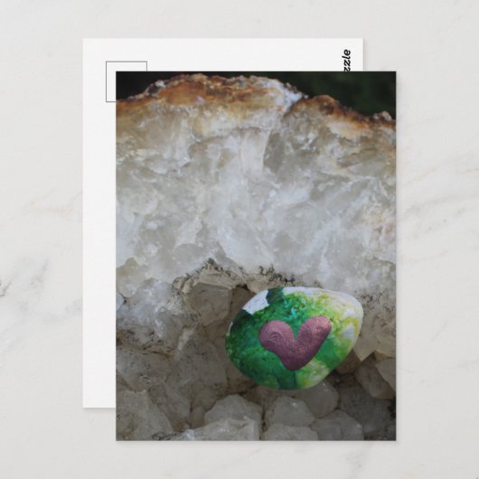 絵を描ハート ポストカード (正面/裏面)