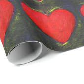 絵を描ハート ラッピングペーパー (ロールコーナー)