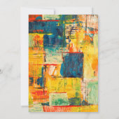 絵を描ハート、感謝祭パーティー 招待状 (裏面)