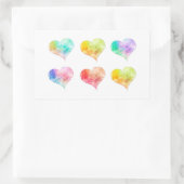 絵を描ハート 長方形シール (バッグ)