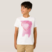 絵を描ハート Tシャツ (正面フル)