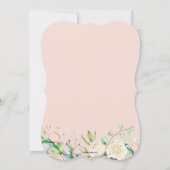 絵を描バラフローラブライダルシャワー招待 招待状 (裏面)