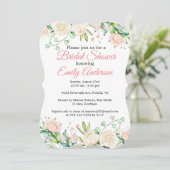 絵を描バラフローラブライダルシャワー招待 招待状 (スタンド正面)