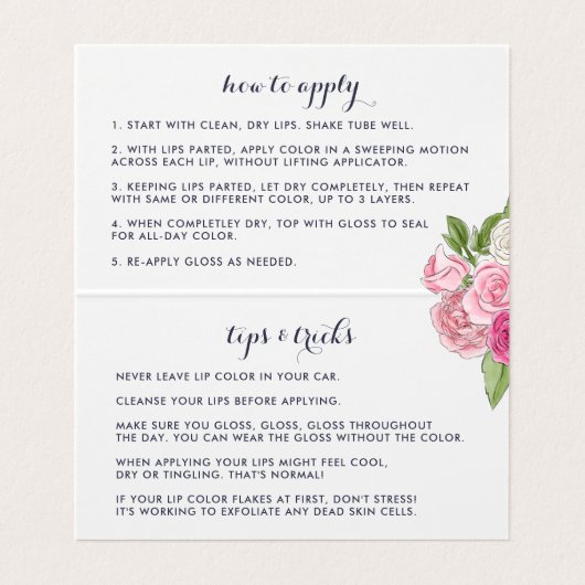 絵を描バラリッププロダクトディストリビューターのヒント 名刺 (内部フラット)