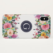 絵を描パーソナライズされたイニシャルiPhone Xケース Case-Mate iPhoneケース (裏面(横))
