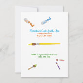 絵を描パーソナライズされたテーマの誕生日パーティー招待 招待状 (裏面)