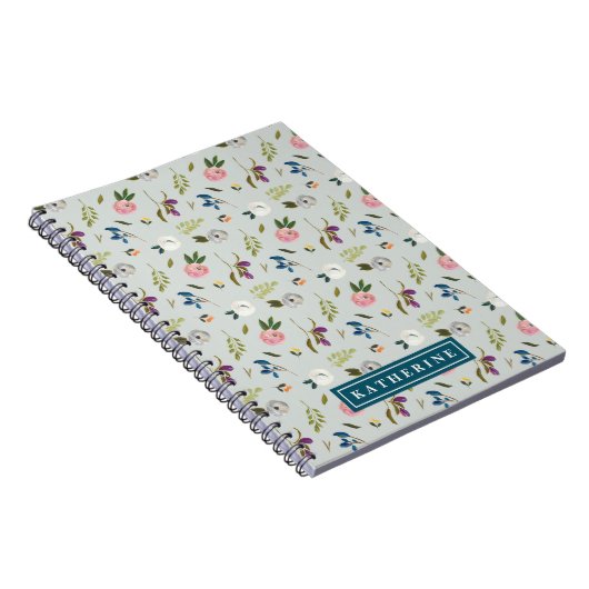 絵を描パーソナライズされたフローラ ノートブック (右側)