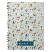 絵を描パーソナライズされたフローラ ノートブック (正面)