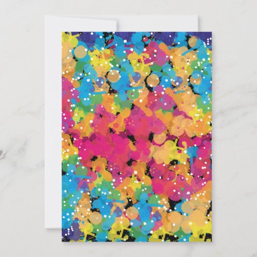 絵を描パーティの招待状アート誕生会招待状 招待状 (裏面)