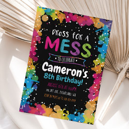 絵を描パーティの招待状アート誕生会招待状 招待状