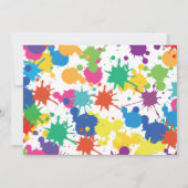 絵を描パーティーアート招待状アニーエイジ招待状 招待状 (裏面)