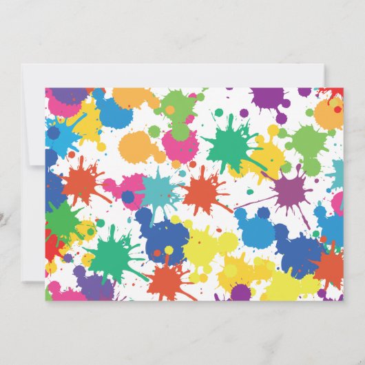 絵を描パーティーアート招待状アニーエイジ招待状 招待状 (裏面)