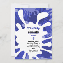 絵を描パーティーブルーアート誕生日パーティーだ