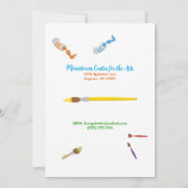 絵を描パーティー 招待状 (裏面)