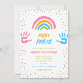 絵を描パーティーAny Age Kid's絵を描 Art誕生日 招待状 (正面)