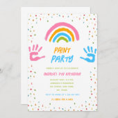 絵を描パーティーAny Age Kid's絵を描 Art誕生日 招待状 (正面/裏面)