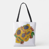 絵を描ヒマワリトートバッグ トートバッグ (裏面)