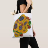 絵を描ヒマワリトートバッグ トートバッグ (クローズアップ)