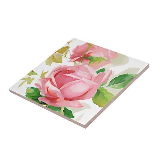 絵を描ピックローゼインヴィンテージスタイル タイル (側面)