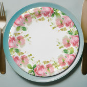 絵を描ピックローゼインヴィンテージスタイル ペーパープレート