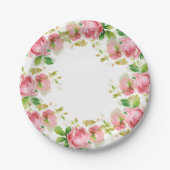 絵を描ピックローゼインヴィンテージスタイル ペーパープレート (正面)