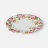 絵を描ピックローゼインヴィンテージスタイル ペーパープレート (アングル)