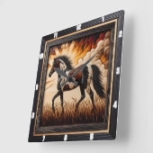 絵を描フィールド: Sunlit Trot Custom Design スクエア壁時計 (傾斜)