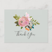 絵を描フローラありがとうはがき ポストカード (正面)