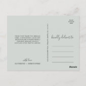 絵を描フローラありがとうはがき ポストカード (裏面)