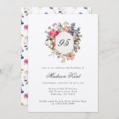 絵を描フローラクレスト95th誕生日パーティー 招待状 (正面/裏面)
