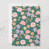 絵を描フローラダークグリーン結婚式招待状 招待状 (裏面)