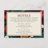 絵を描フローラダークティール(緑がかった色)結婚ズ エンクロージャーカード (正面)