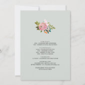 絵を描フローラバチェロレッテ週末 招待状 (裏面)