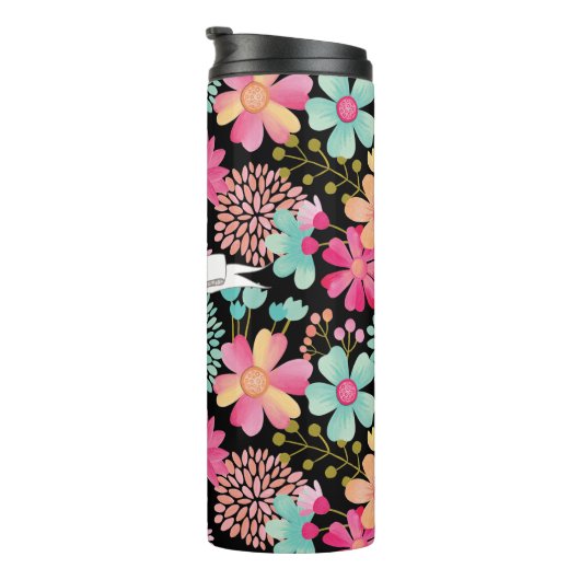 絵を描フローラバナー名パーソナライズされた飲料 タンブラー (回転右)