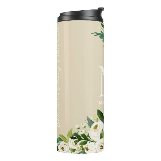 絵を描フローラパーソナライズされた引用文 タンブラー (回転左)