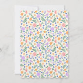 絵を描フローラフォークアート結婚式招待状 招待状 (裏面)