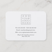 絵を描フローラフローリスト独自のロゴカードを追加 名刺 (裏面)