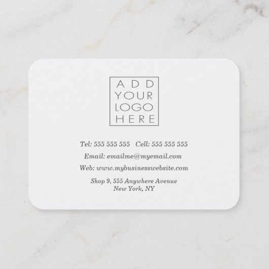 絵を描フローラフローリスト独自のロゴカードを追加 名刺 (裏面)