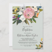 絵を描フローラベビー 招待状 (正面)