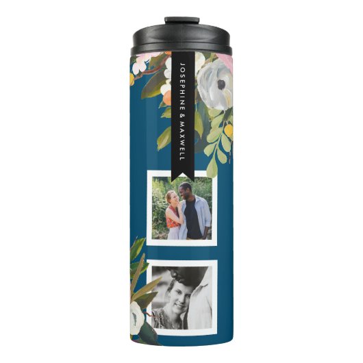 絵を描フローラ写真のパーソナライズされた列名 タンブラー (正面)