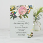 絵を描フローラ引っ越し祝いパーティーパーティー 招待状 (スタンド正面)