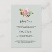 絵を描フローラ結婚披露宴カード エンクロージャーカード (正面)