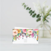 絵を描フローラ美容師アポイントメント折り曲げ 予約カード (裏面)