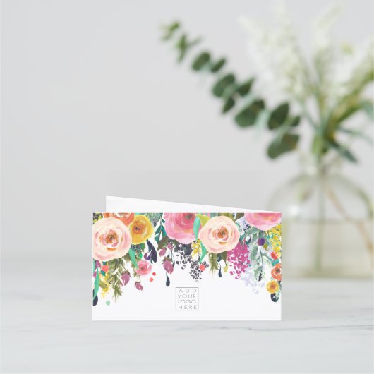 絵を描フローラ美容師アポイントメント折り曲げ 予約カード (裏面)